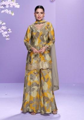 Mehendi Printed Chinon Salwar Suit