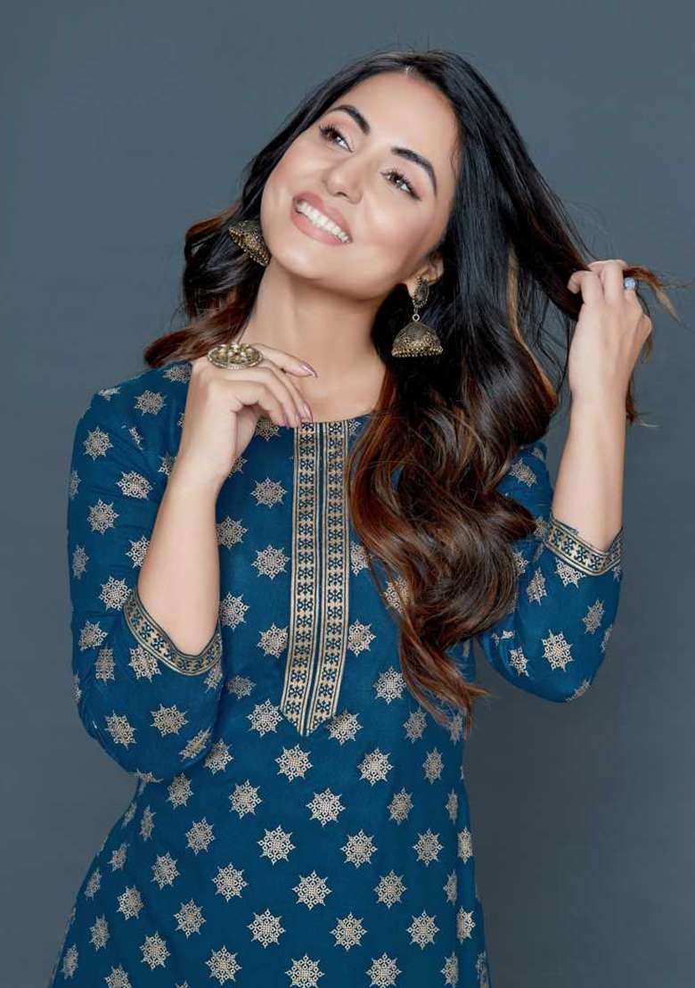 Teal Printed Rayon Sharara Set - Indya