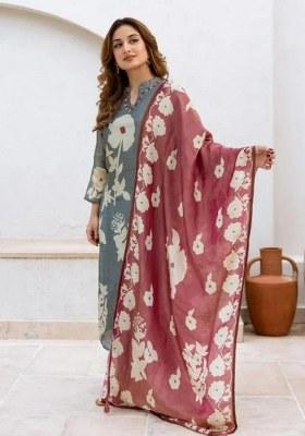 Sea Green Embroidery Cotton Kurta Set