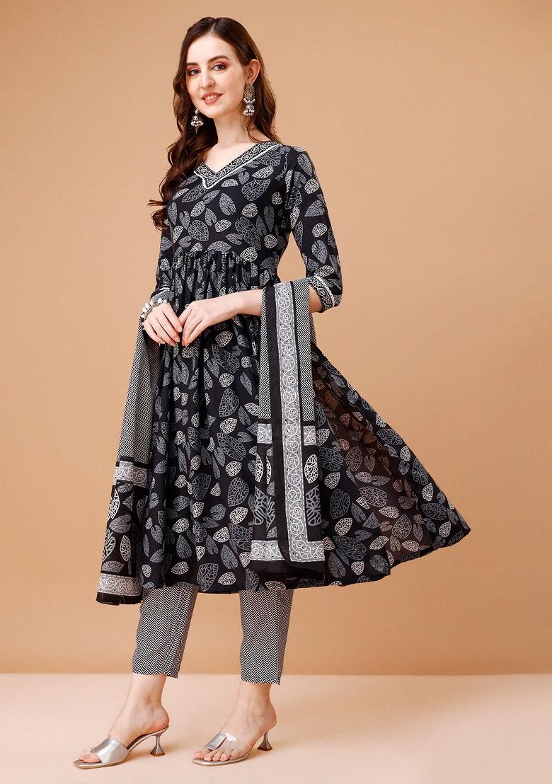 Multicolor Embroidery Rayon Kurta Set - Indya