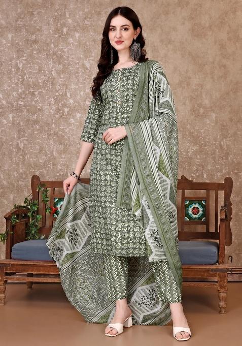 Multicolor Embroidery Rayon Kurta Set