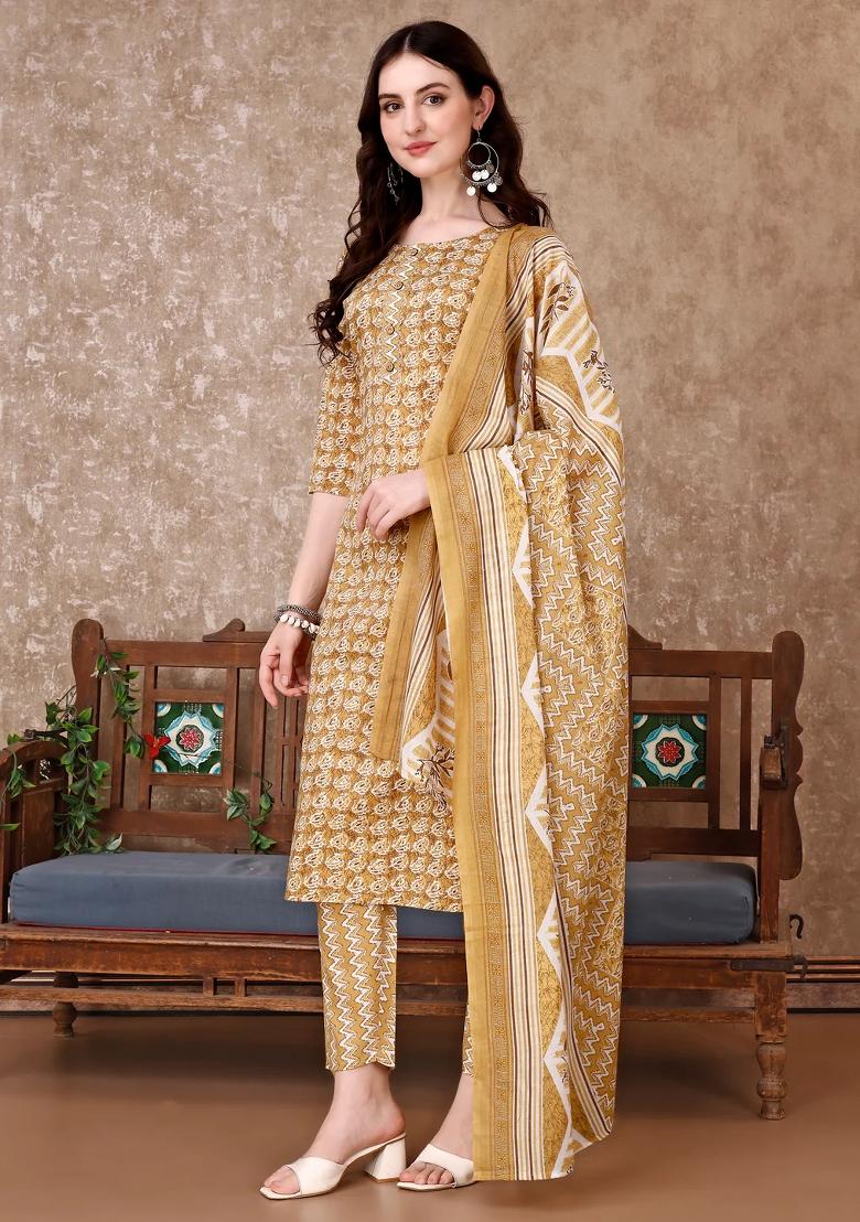 Multicolor Embroidery Rayon Kurta Set - Indya