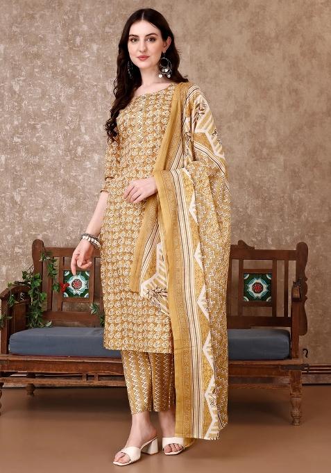 Multicolor Embroidery Rayon Kurta Set