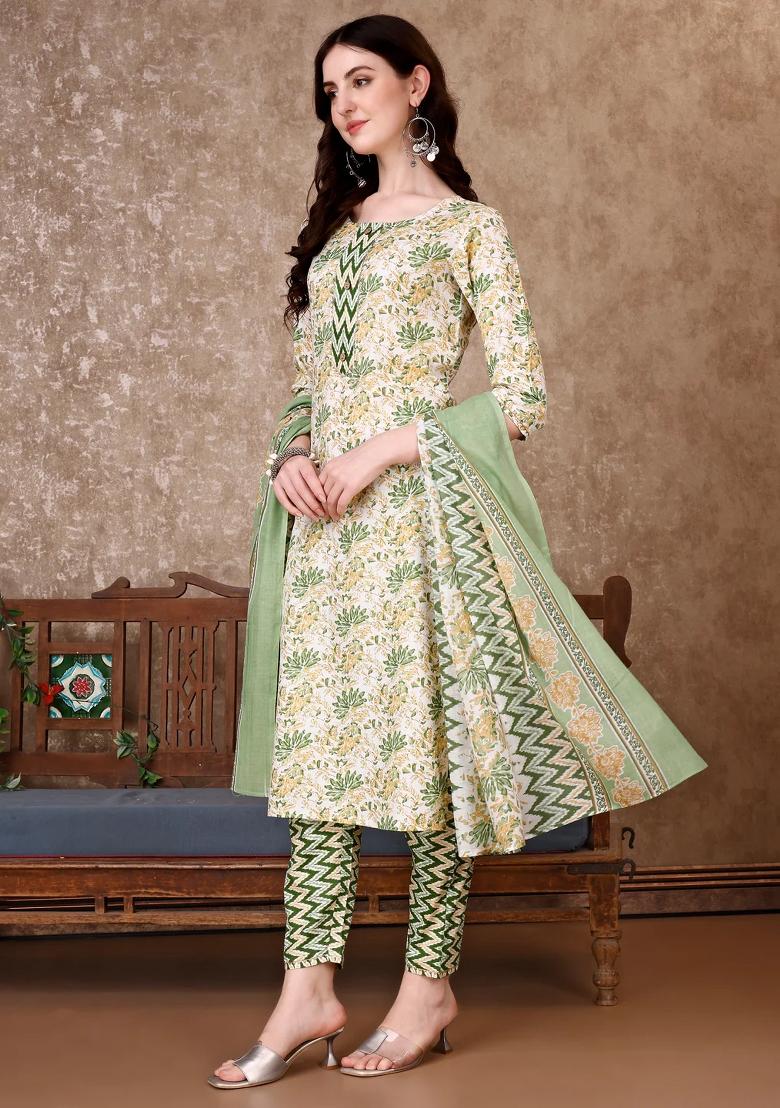 Multicolor Embroidery Rayon Kurta Set - Indya