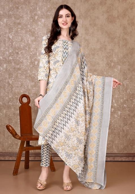 Multicolor Embroidery Rayon Kurta Set