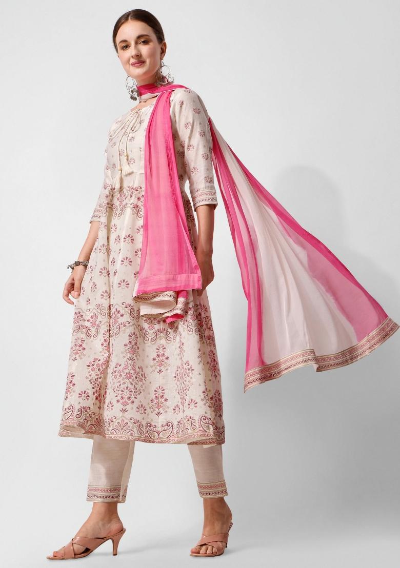 Multicolor Embroidery Rayon Kurta Set - Indya