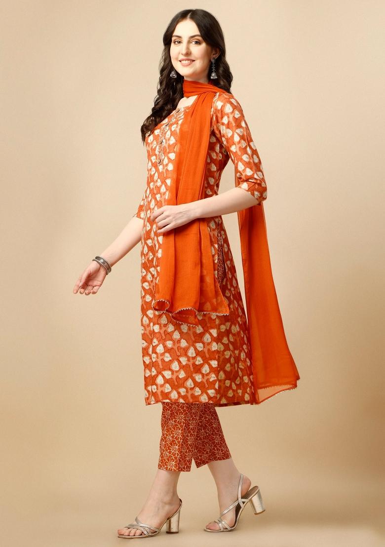Multicolor Embroidery Rayon Kurta Set - Indya