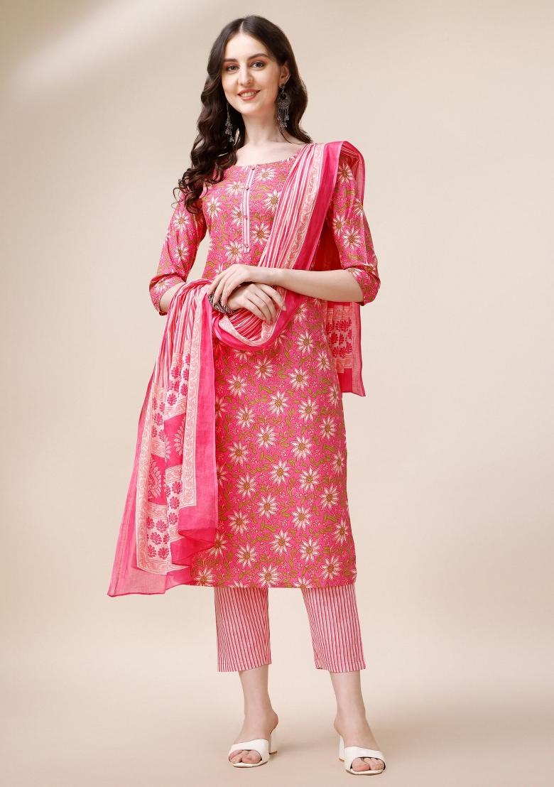 Multicolor Embroidery Rayon Kurta Set - Indya