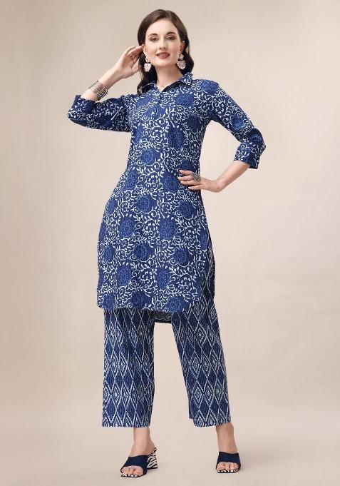Multicolor Embroidery Rayon Kurta Set