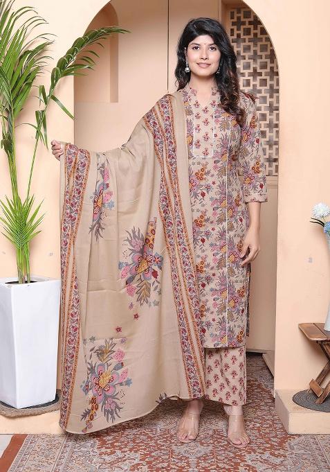 Multicolor Floral Cotton Kurta Set