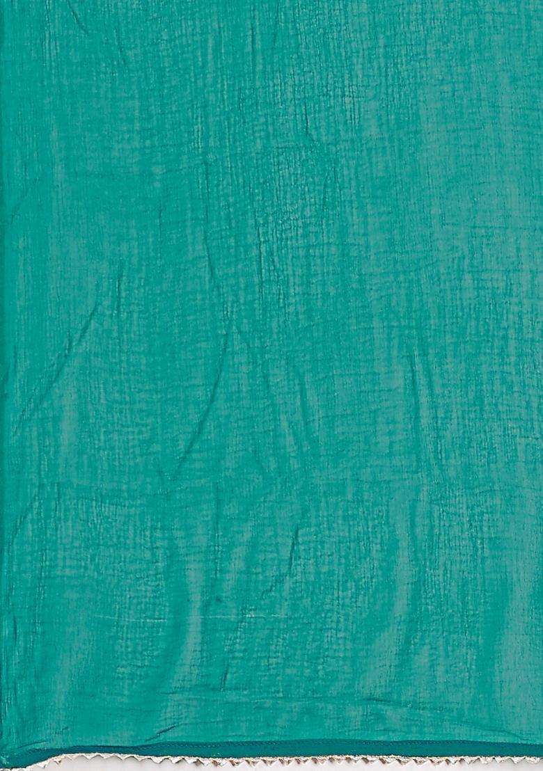 Green Embroidered Rayon Straight Kurta Set - Indya