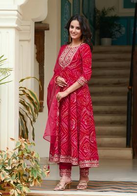 Rani Embroidery Rayon Kurta Set