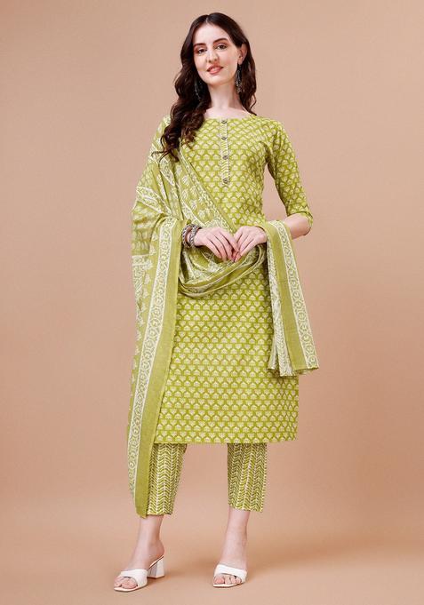Multicolor Embroidery Rayon Kurta Set