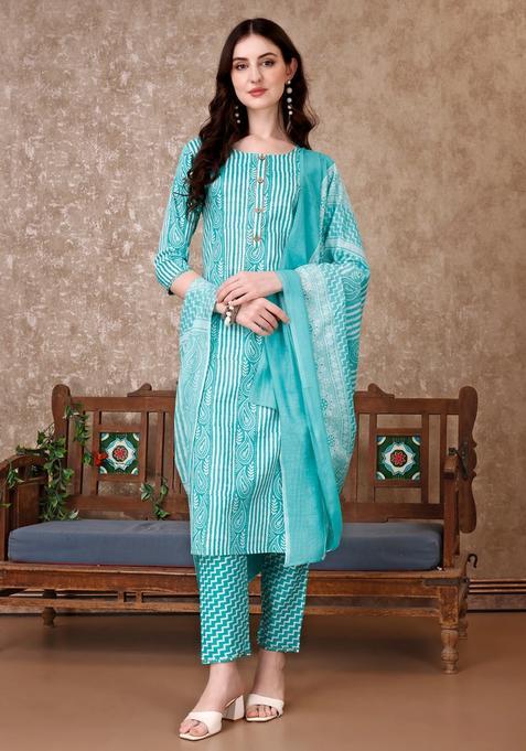 Multicolor Embroidery Rayon Kurta Set