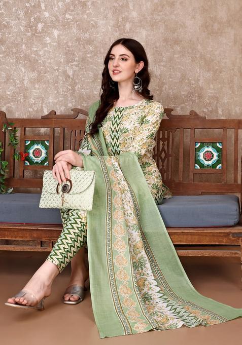 Multicolor Embroidery Rayon Kurta Set