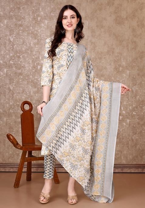 Multicolor Embroidery Rayon Kurta Set