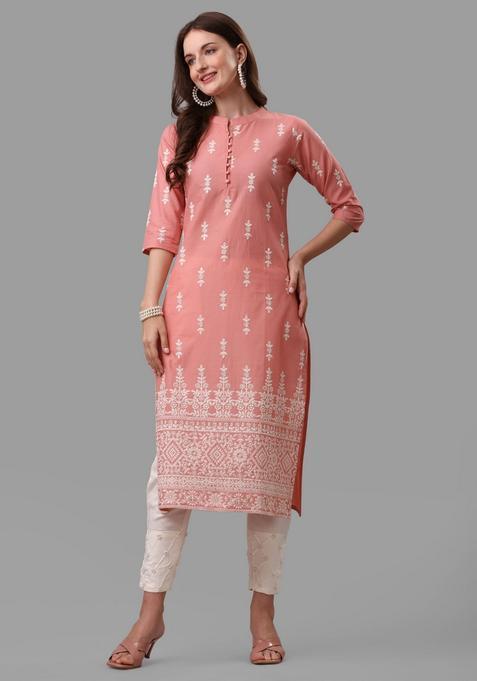 Multicolor Embroidery Rayon Kurta Set