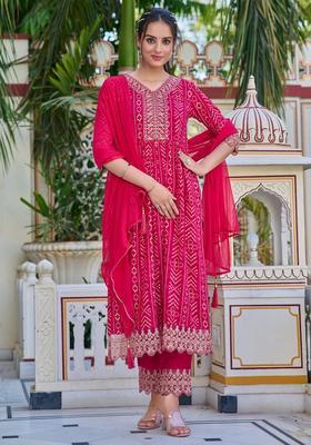 Rani Embroidery Rayon Kurta Set