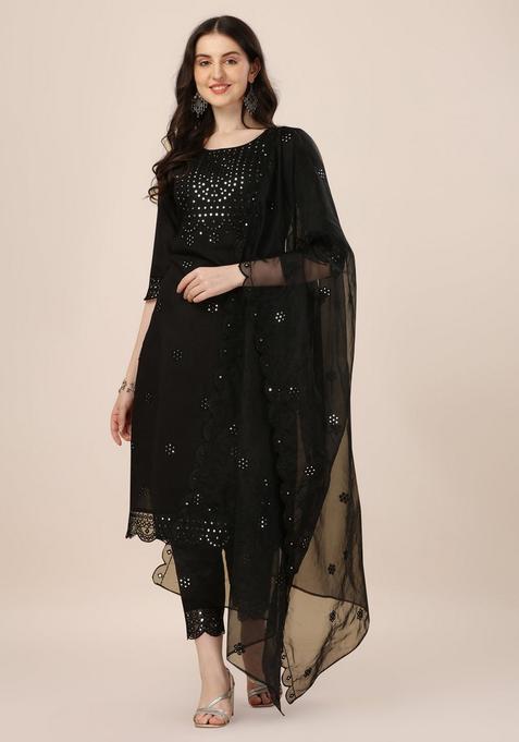 Multicolor Embroidery Rayon Kurta Set