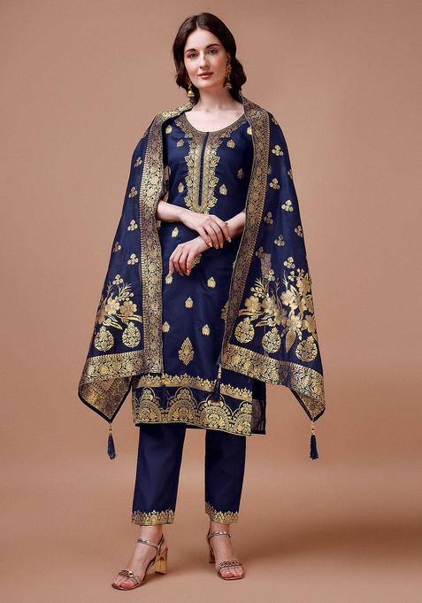 Multicolor Embroidery Rayon Kurta Set