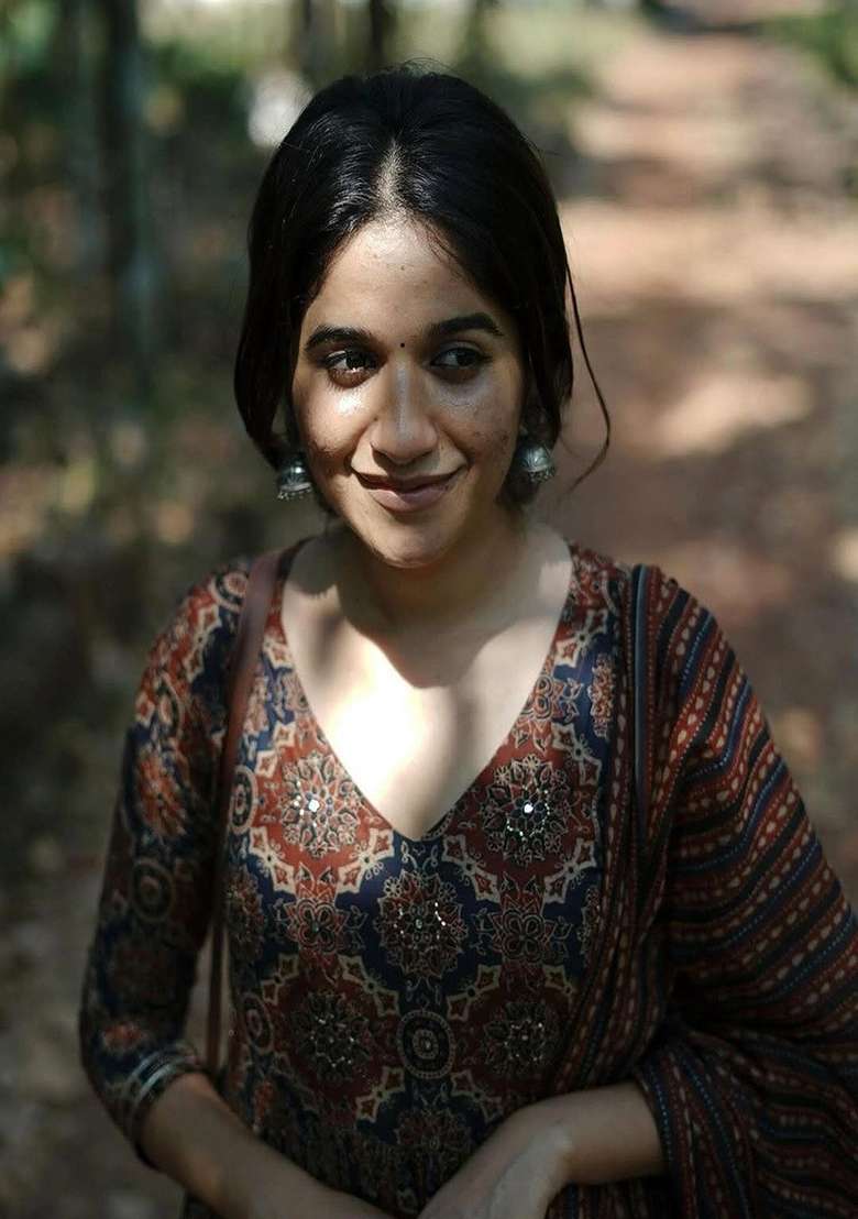 brown Printed Cotton Kurta Set - Indya