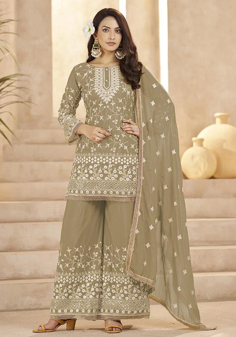Chiku Sequence Georgette Kurta Set