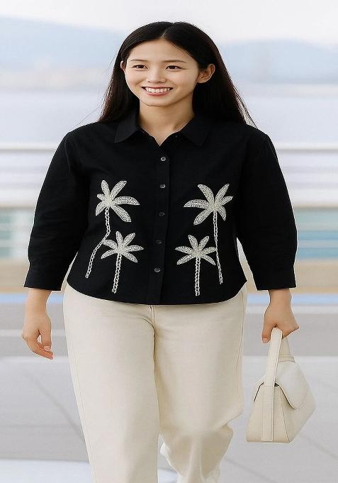 Black Embroidered Rayon Kurta Set