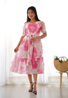 Mustard Printed Viscose Kurta Set