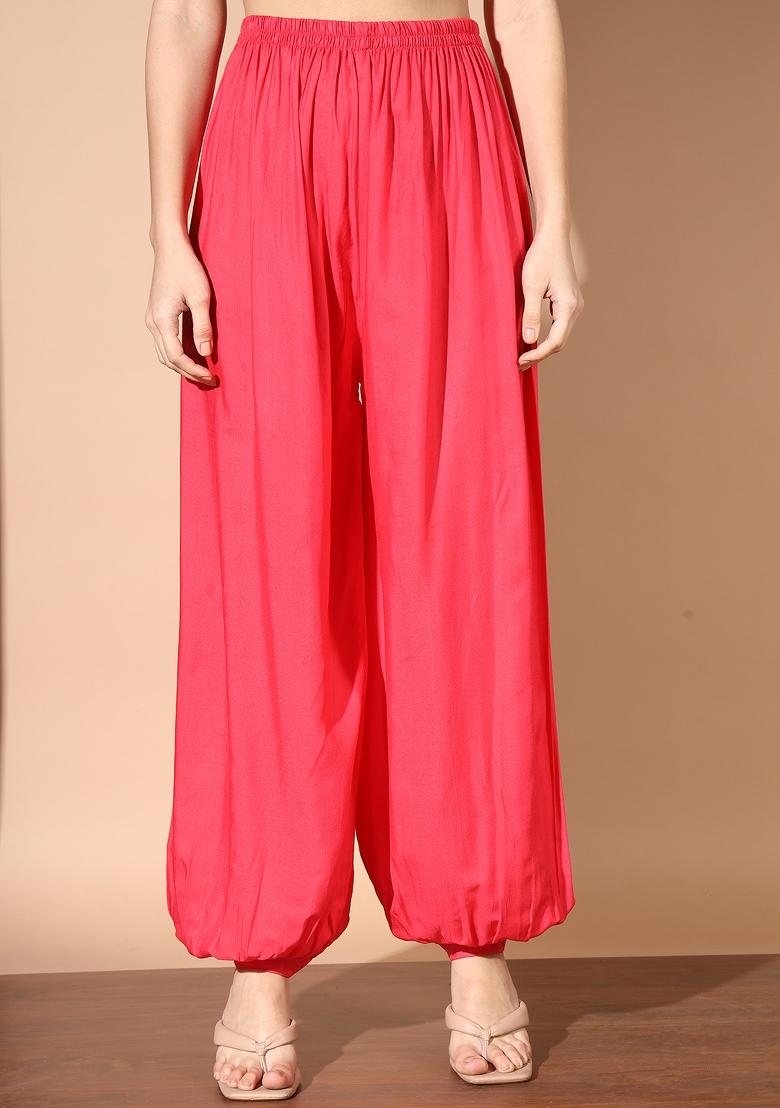 Pink Printed Cotton Kurta Set - Indya