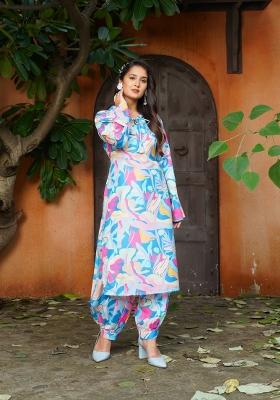 Multi Printed Cotton Kurta Set