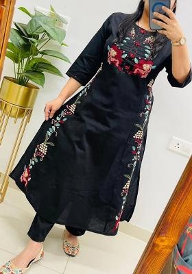 Yellow Printed Cotton Kurta Set