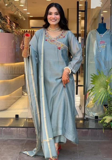 Yellow Printed Cotton Kurta Set