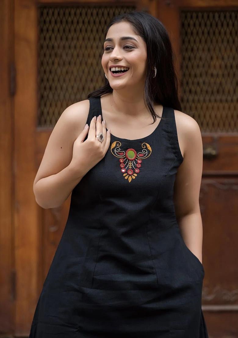 Blue Printed Cotton Kurta Set - Indya