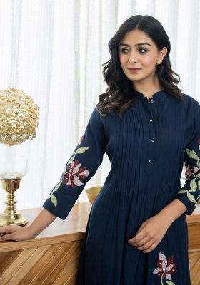 Pink Printed Cotton Kurta Set