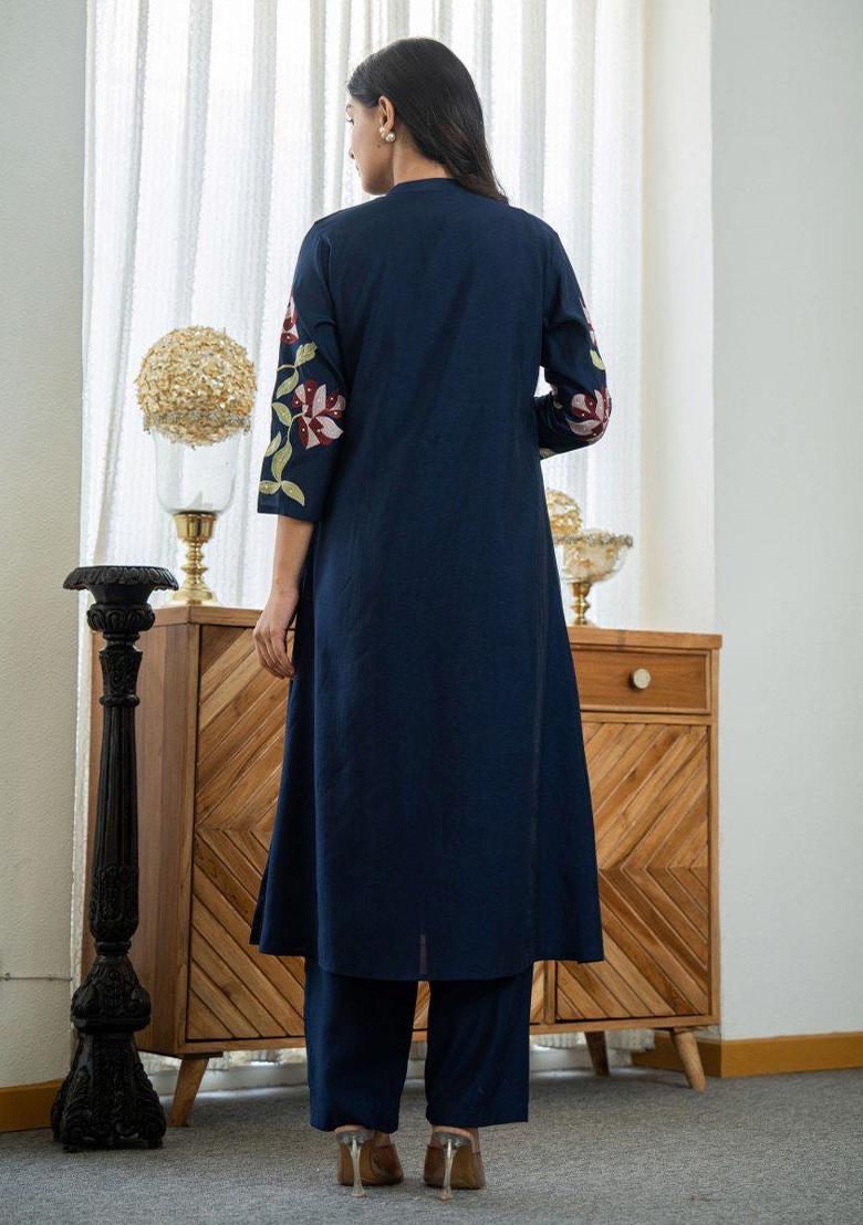 Pink Printed Cotton Kurta Set - Indya