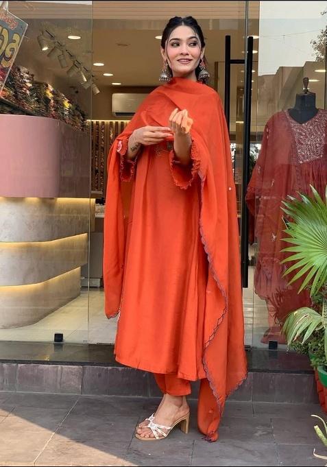 Green Printed Cotton Kurta Set