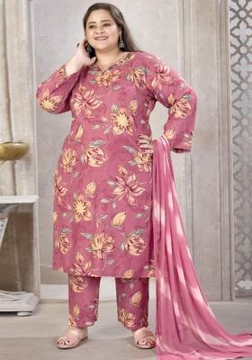 Onion Hand Work Rayon Kurta Set