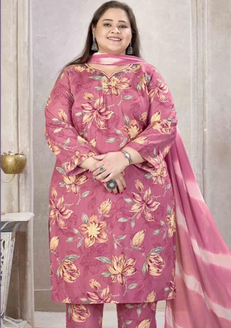 Onion Hand Work Rayon Kurta Set - Indya
