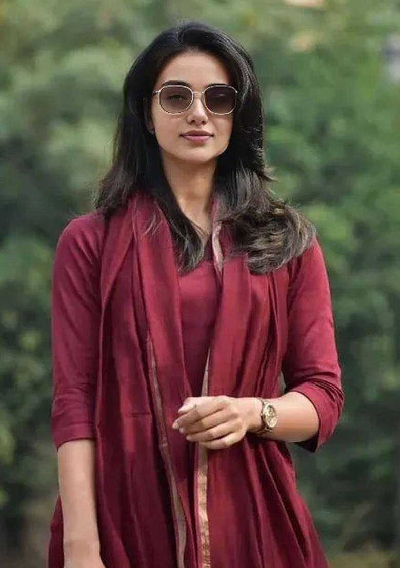 Maroon Solid Cotton Straight Kurta Set - Indya
