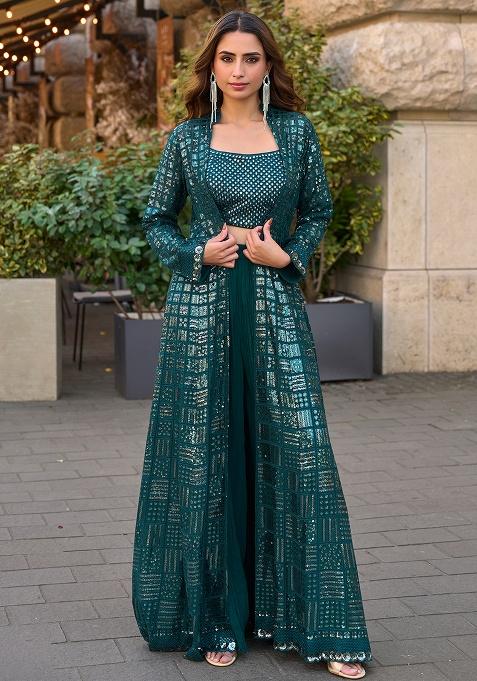 Morpeach Embroidery Georgette Kurta Set