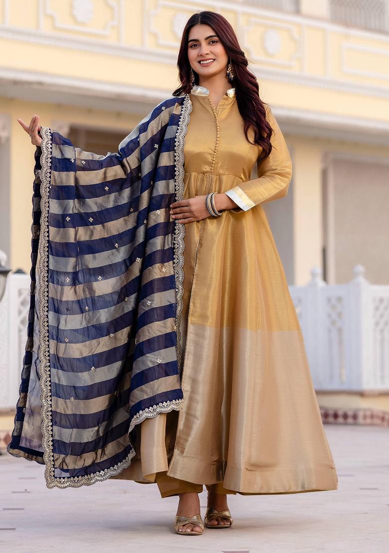 Multicolor Embroidery Viscose Kurta Set - Indya