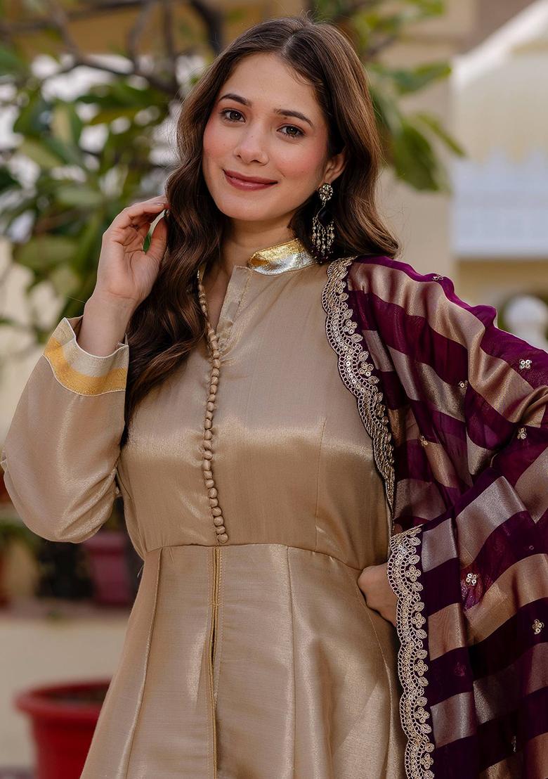 Multicolor Embroidery Viscose Kurta Set - Indya