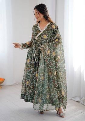 Multicolor Printed Georgette Kurta Set