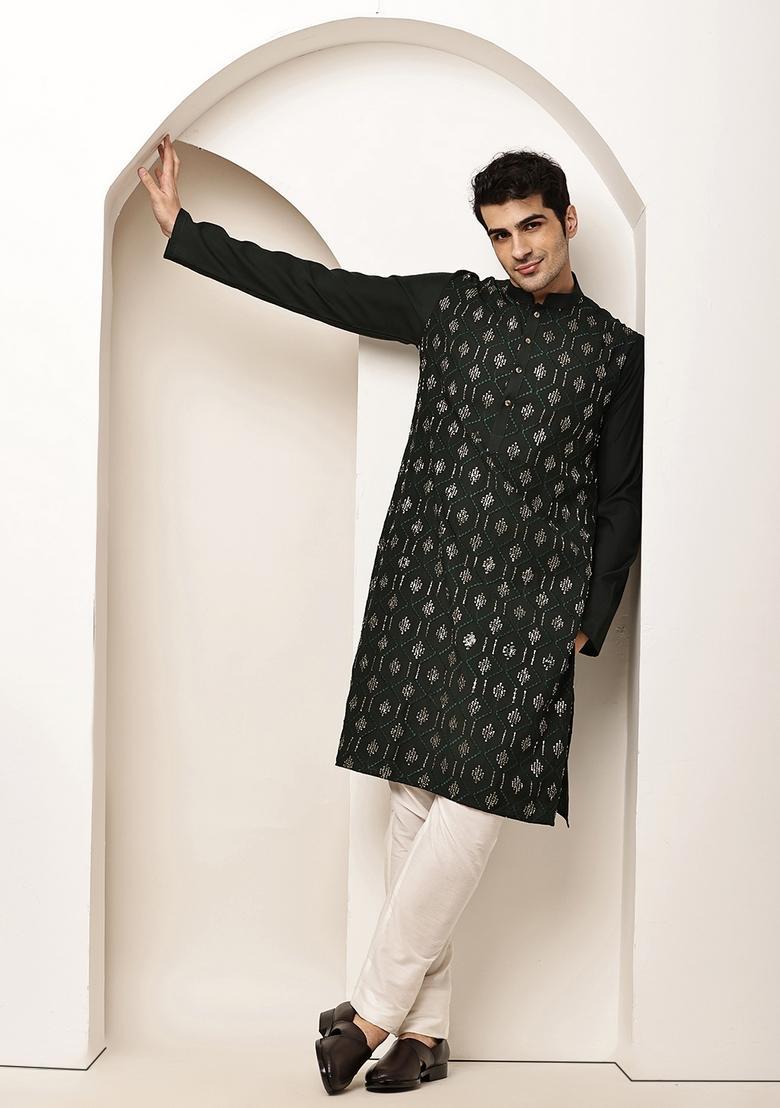 Maroon Embroidery Viscose Kurta Set - Indya