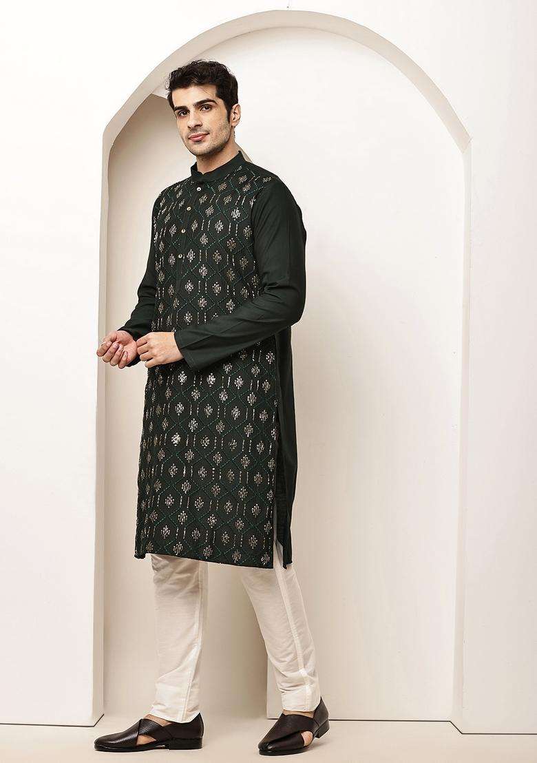 Maroon Printed Viscose Kurta - Indya