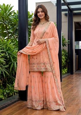 Fanta Thread Work Georgette Kurta Set