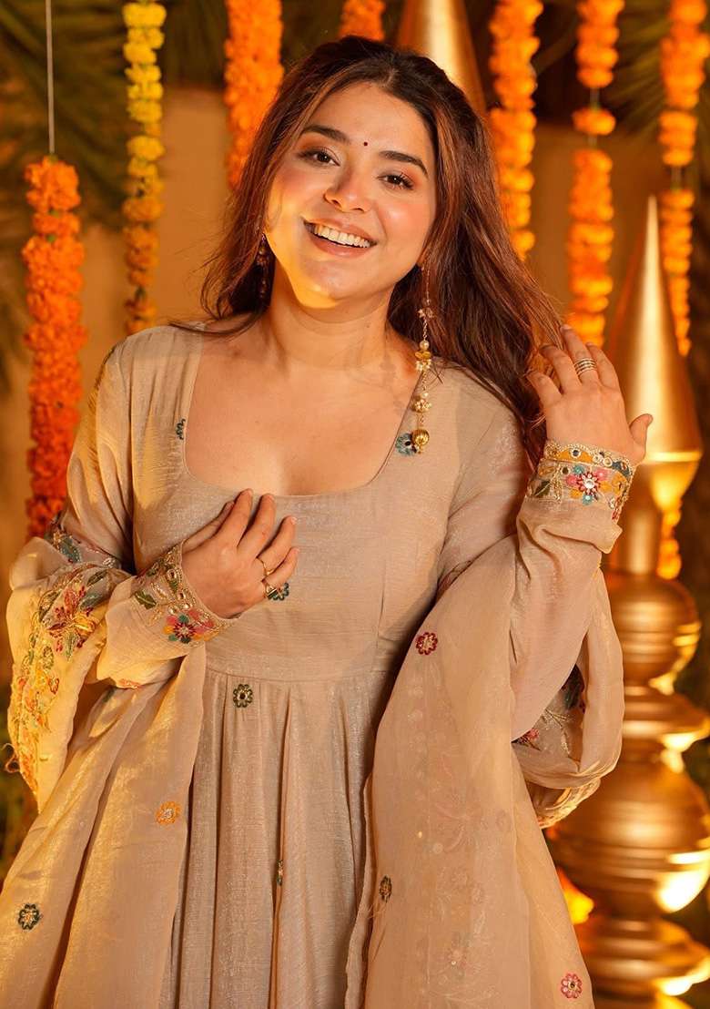 Chiku Embroidery Silk Sharara Set - Indya