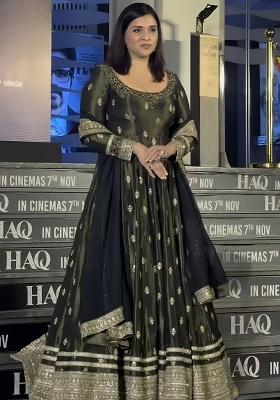 Green Embroidery Silk Kurta Set