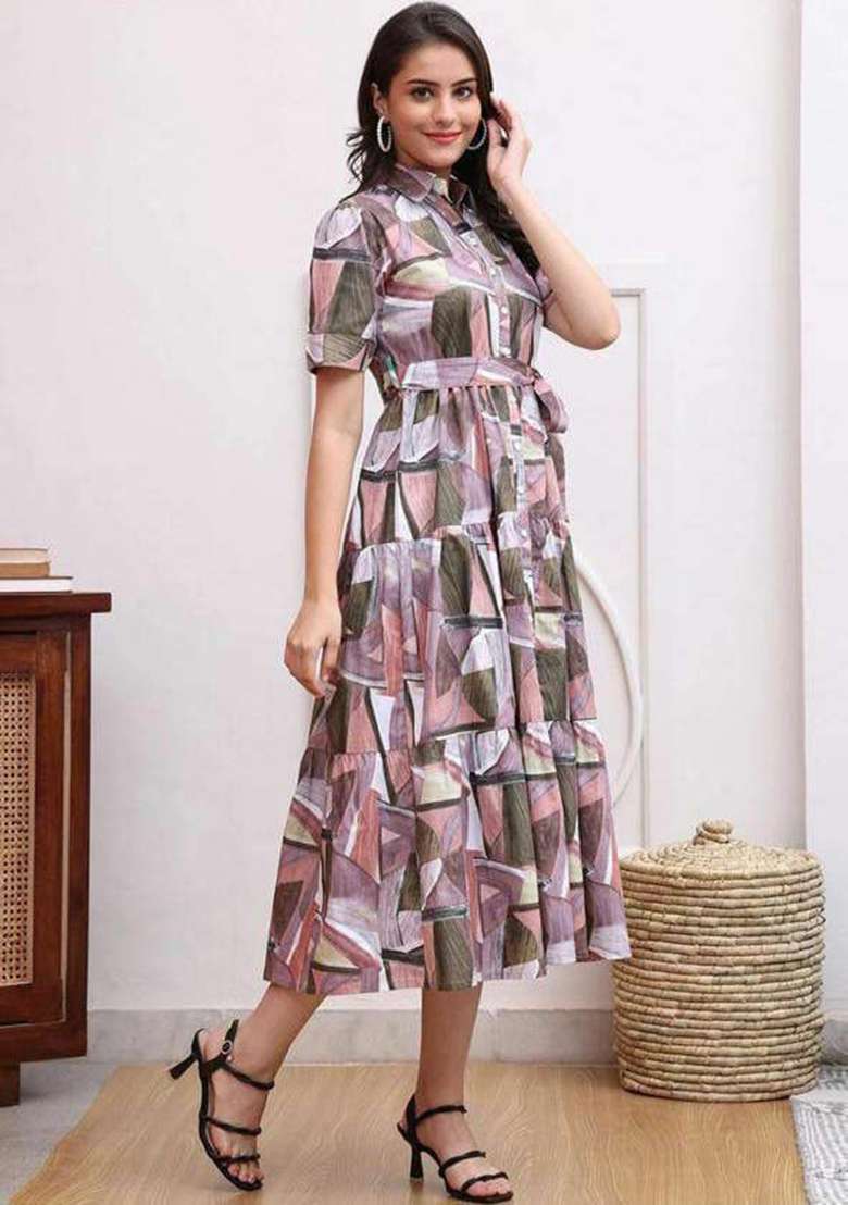 Purple Embroidery Rayon Kurta Set - Indya