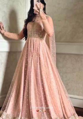 Pink Embroidery Georgette Salwar Kameez